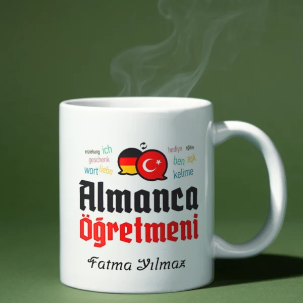 Almanca öğretmeni kupa bardak