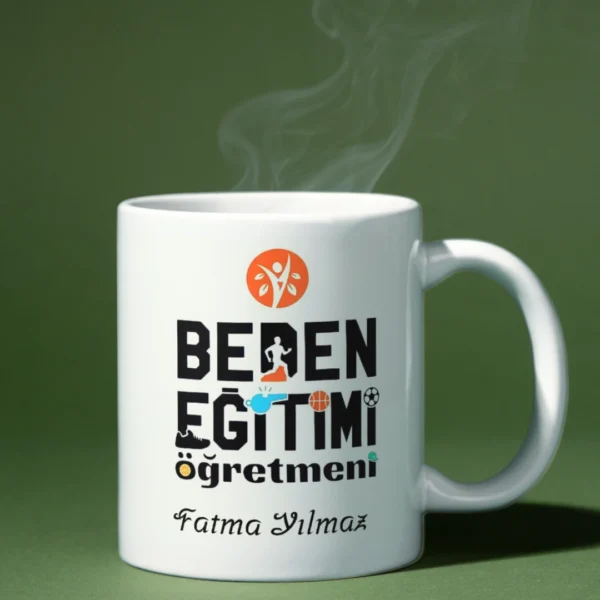 Beden eğitimi öğretmeni kupa bardak