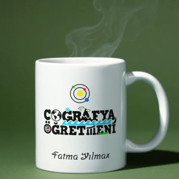 Coğrafya öğretmeni kupa bardak