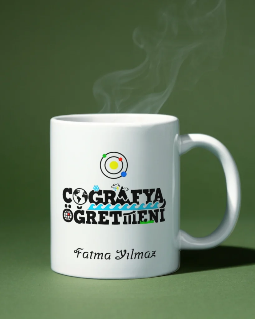 Coğrafya öğretmeni kupa bardak