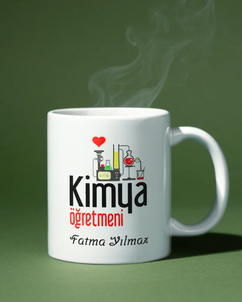 Kimya öğretmeni kupa bardak
