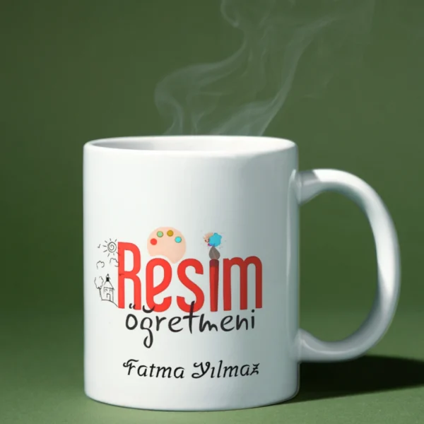 resim öğretmeni kupa bardak
