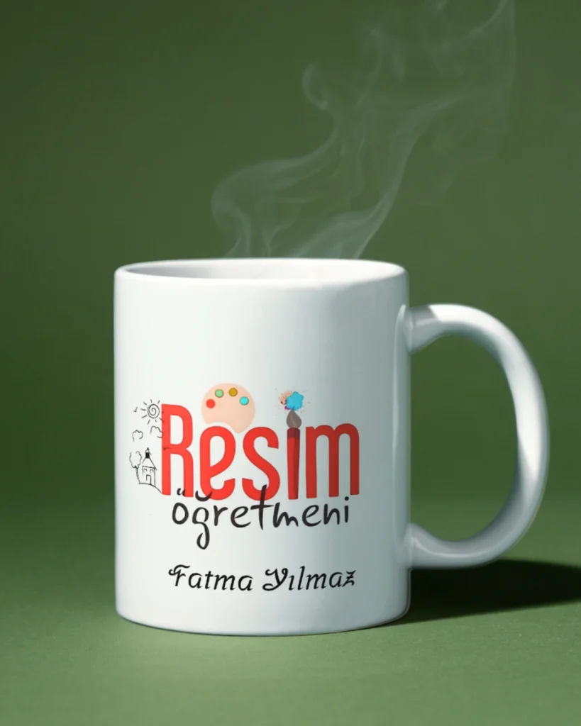 resim öğretmeni kupa bardak